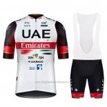 2022 Abbigliamento Ciclismo UAE Nero Bianco Rosso Manica Corta eoiuy041