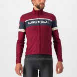 2022 Abbigliamento Ciclismo Castelli Spento Rosso Manica Lunga e juiy018