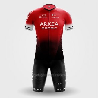 2022 Abbigliamento Ciclismo Arkea Samsic Rosso Nero Manica Corta e yutu031