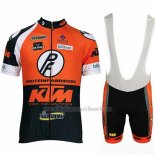 2019 Abbigliamento Ciclismo KTM Nero Arancione Manica Corta e Salopette