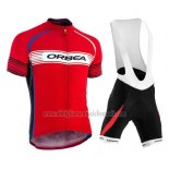 2015 Abbigliamento Ciclismo Orbea Rosso Manica Corta e Salopette