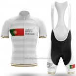2020 Abbigliamento Ciclismo Campione Portugal Bianco Manica Corta e Salopette(1)