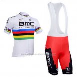 2013 Abbigliamento Ciclismo UCI Mondo Campione BMC Manica Corta e Salopette
